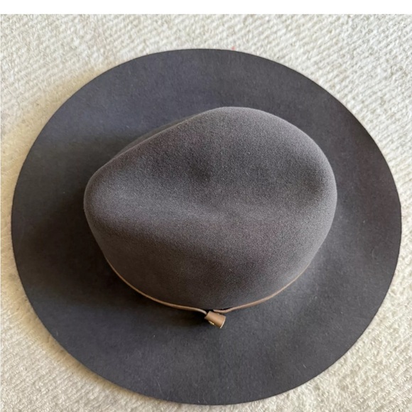 Rag & Bone Floppy Brim Wool Fedora Hat Taupe Gray LARGE $250 - Picture 3 of 6